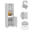 Tuhome Eiffel Kitchen Pantry, Two External Shelves, Single Door Cabinet, Two Interior Shelves White, White ALB7162